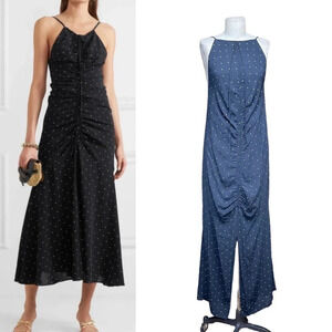 Alice McCall Oscar Maxi Dress Sleeveless Ruched Polka Dot Black White Size US 10